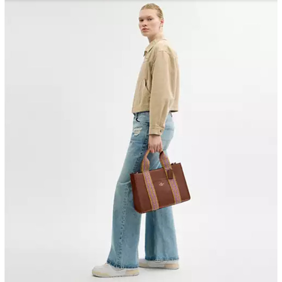 Coach Smith Tote Bag Crossbody In Leather/Gold/Redwood Multi CBG90 NWT - Picture 13 of 13